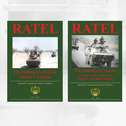 Ratel: The Making of a Legend Willem Botha, Roland De Vries, Jan Ehlert, William Haddad, Johan ("Sarge") Nell, Tony Savides, Wessie Van Der Westhuizen 50th Anniversary Special Commemorative Edition
